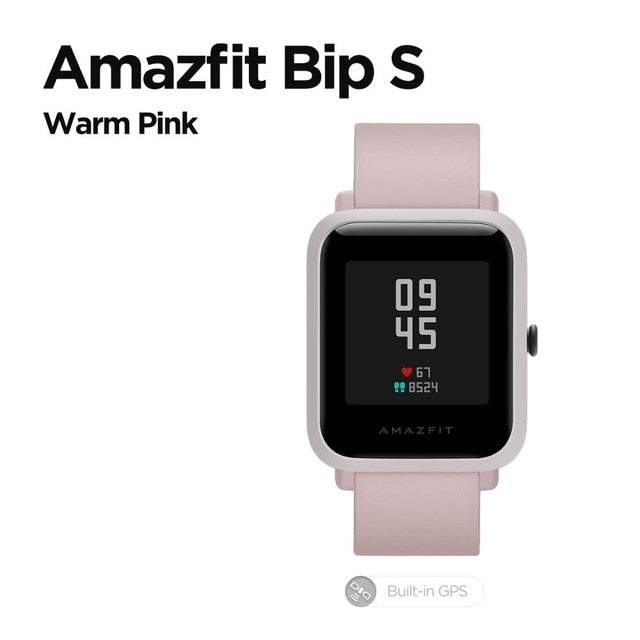 In Stock 2020 Global Amazfit Bip S Smartwatch 5ATM waterproof built in GPS GLONASS Bluetooth Smart Watch for Android iOS Phone