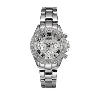 MISSFOX Women Watches Luxury Watch Women Fashion 2020 Fake Chronograph Roman Numerals 18K Gold Ladies Watches Quartz Wristwatch